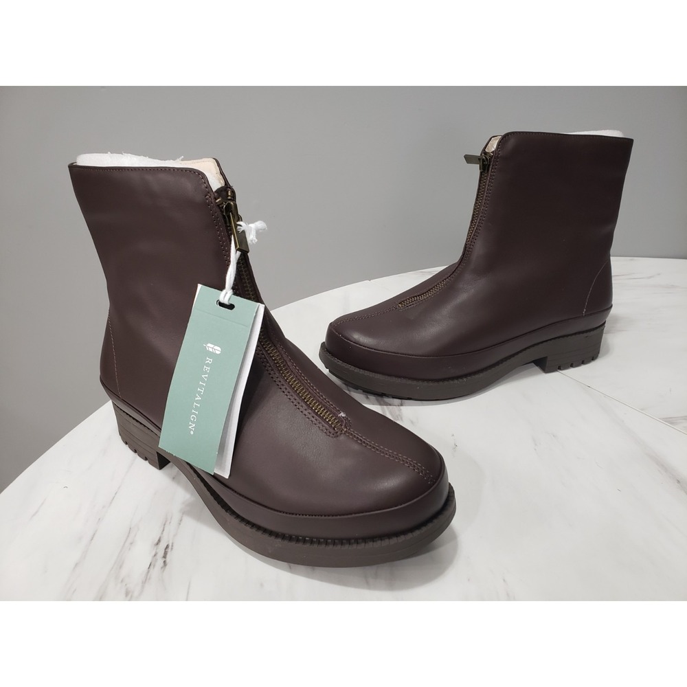 NEW NO BOX SIZE 11 Revitalign Mercer Boot (Women) ORTHOPEDIC LEATHER ANKLE BROWN